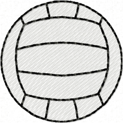 Volleyball Embroidery Design 2